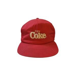 Vintage Enjoy Coke SnapBack Hat Red One Size